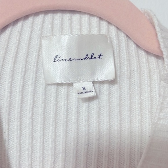 Line And Dot Chunky alder Mock Neck Ribbed Sweater Sz. S - Picture 3 of 4